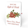 Poinsettia Shimmer Christmas Suncatcher Bouquet and Light of Christ Sentiment Set