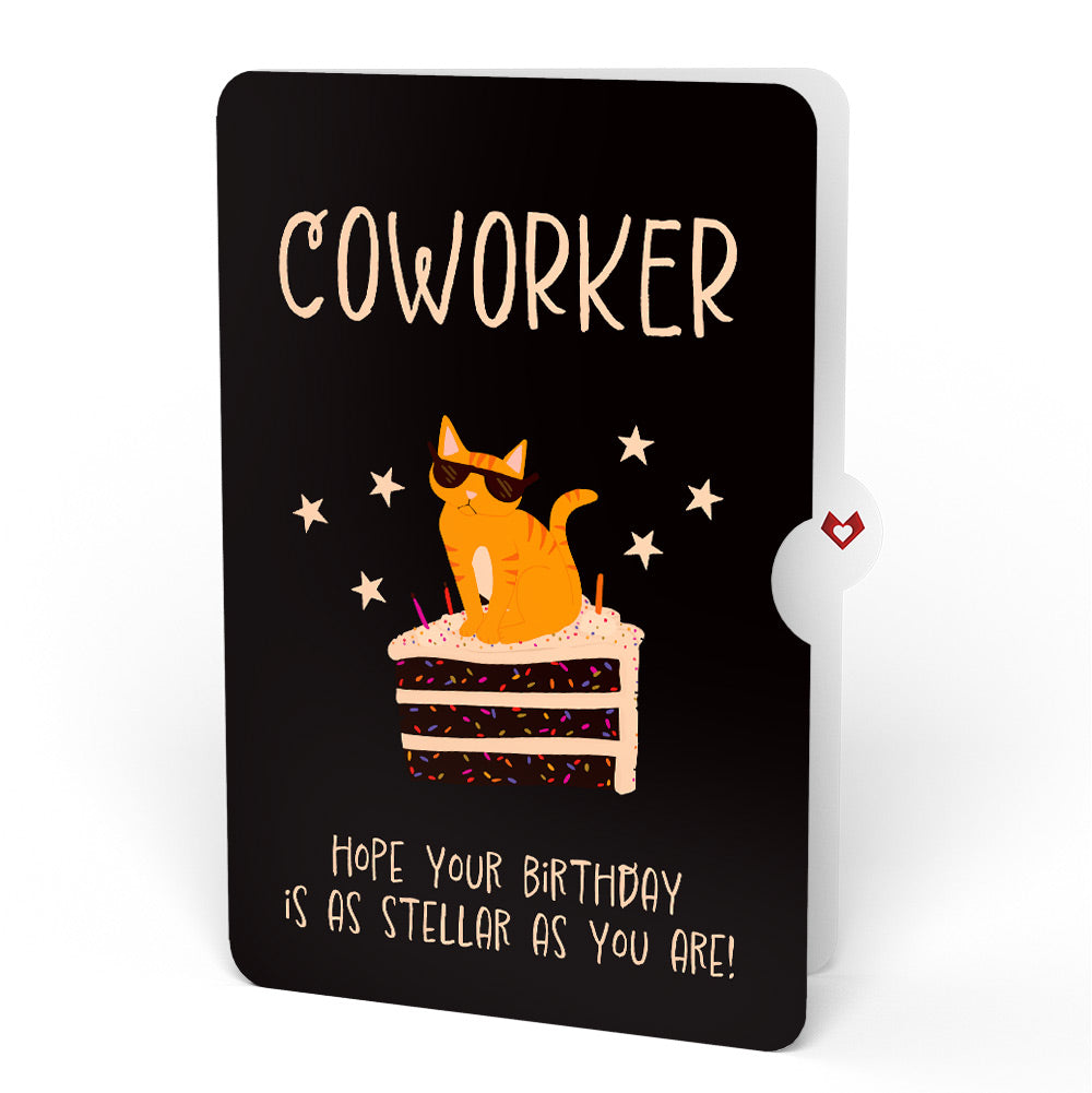 Out of this World Birthday Cat Pop-Up Card and Sentiment Set for Co-worker