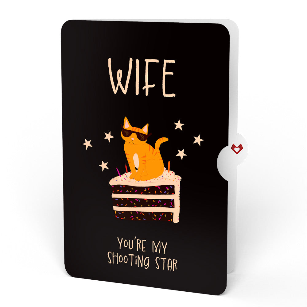 Out of this World Birthday Cat Pop-Up Card and Sentiment Set for Wife