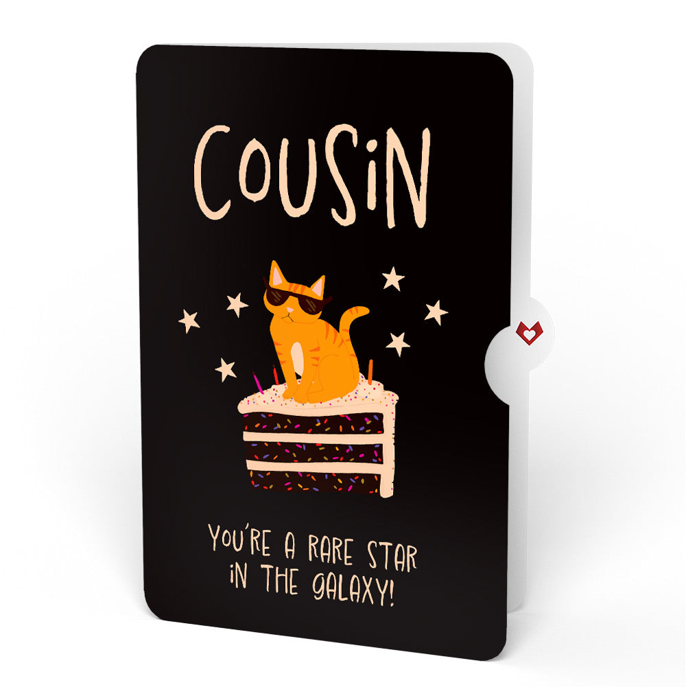 Out of this World Birthday Cat Pop-Up Card and Sentiment Set for Cousin