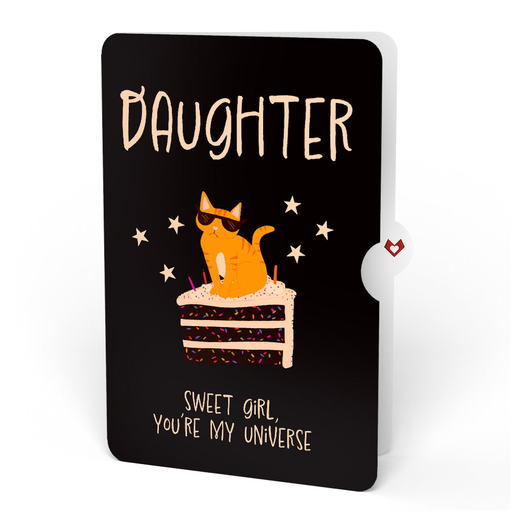 Out of this World Birthday Cat Pop-Up Card and Sentiment Set for Daughter