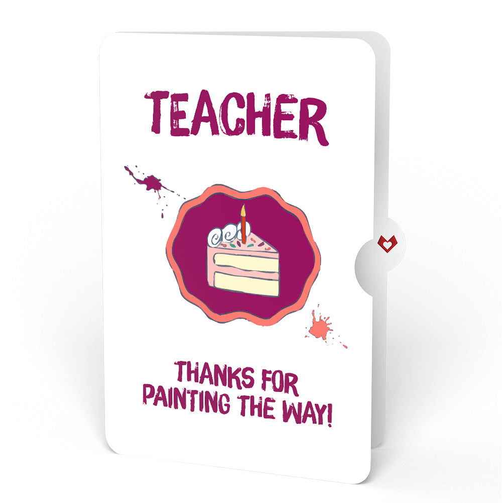 Happy Birthday to a True Masterpiece Pop-Up Card and Sentiment Set for Teacher