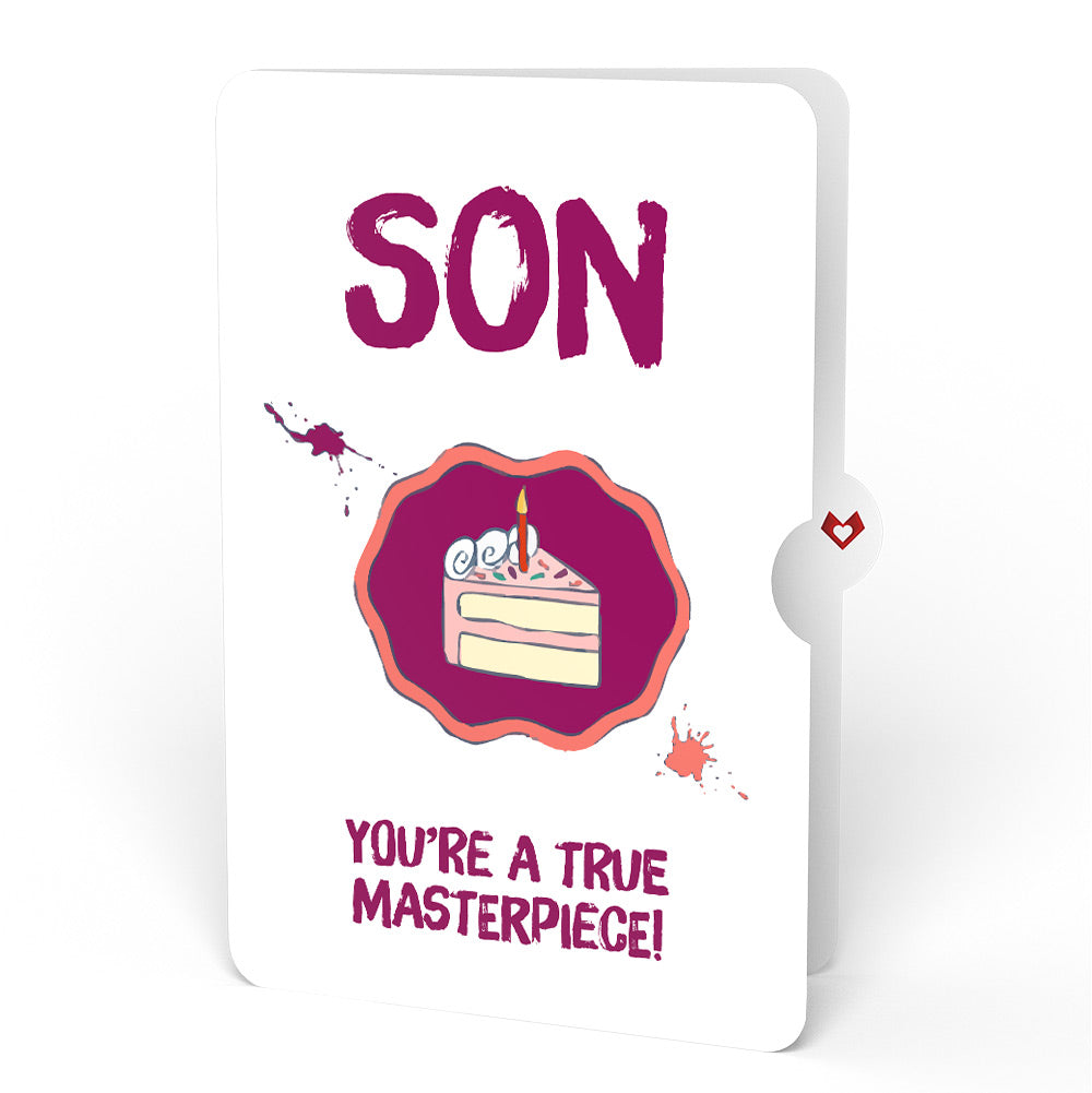 Happy Birthday to a True Masterpiece Pop-Up Card and Sentiment Set for Son