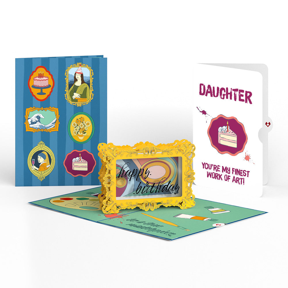 Happy Birthday to a True Masterpiece Pop-Up Card and Sentiment Set for Daughter