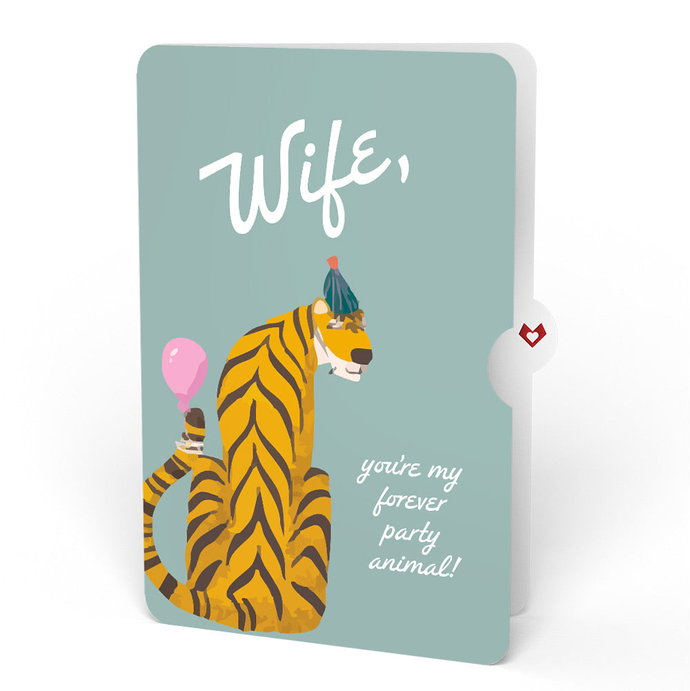 Party Animals Birthday Pop-Up Card and Sentiment Set for Wife