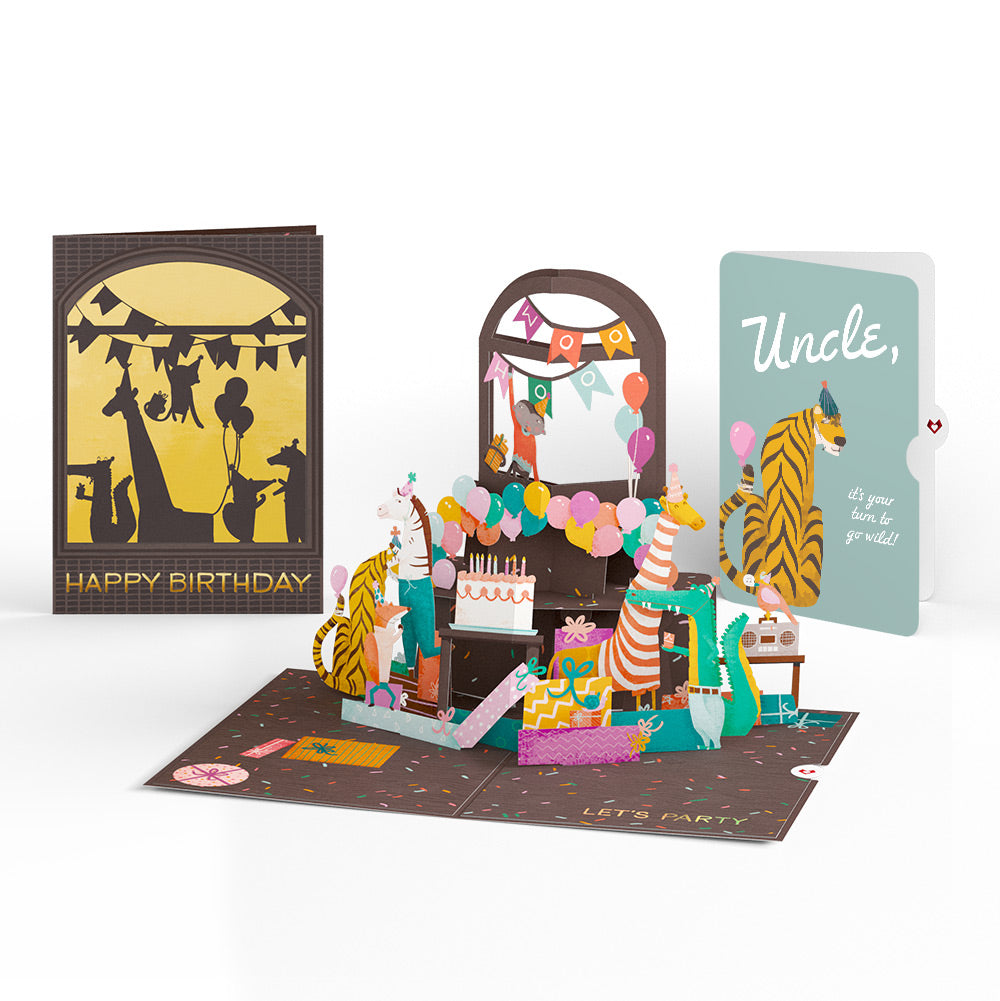 Party Animals Birthday Pop-Up Card and Sentiment Set for Uncle