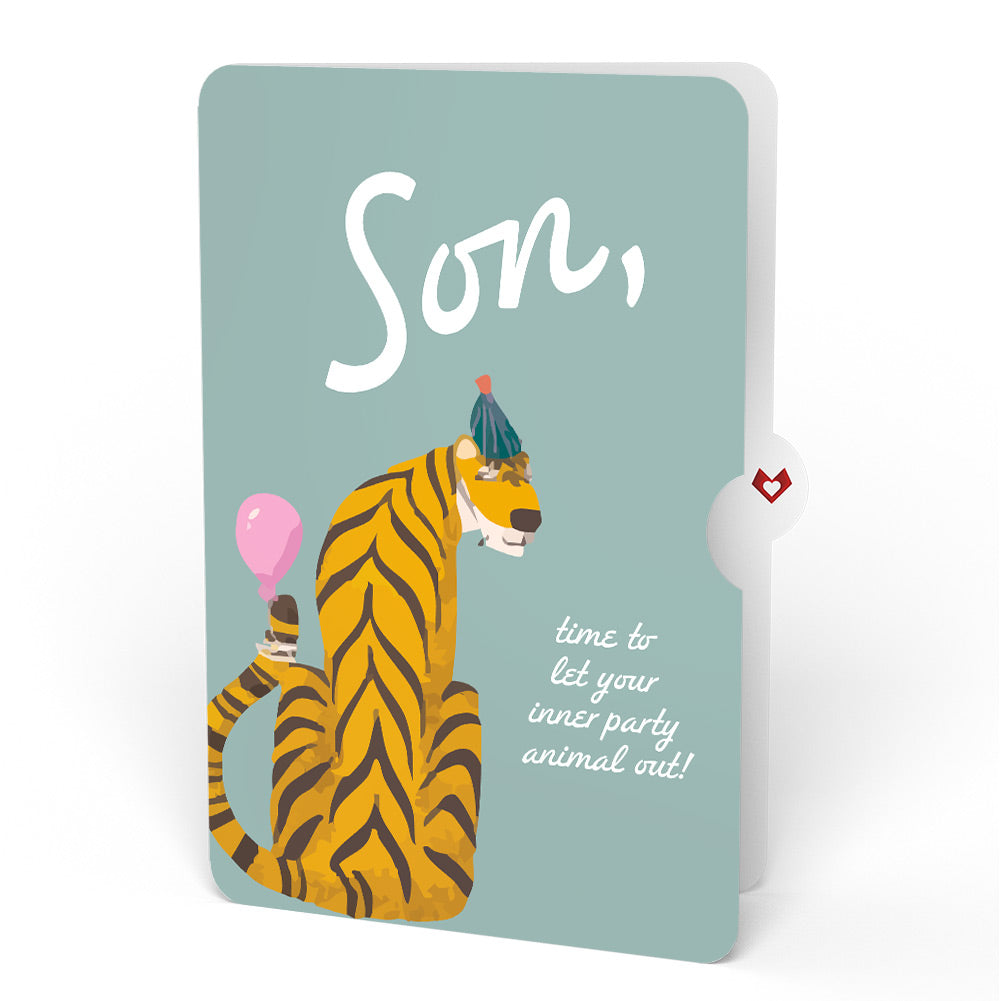 Party Animals Birthday Pop-Up Card and Sentiment Set for Son