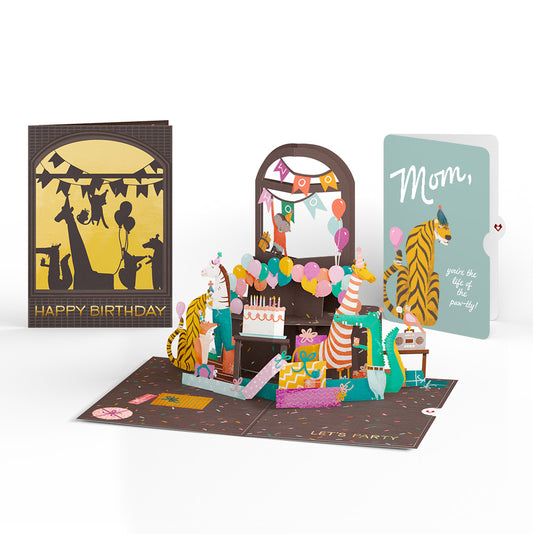 Party Animals Birthday Pop-Up Card and Sentiment Set for Mom