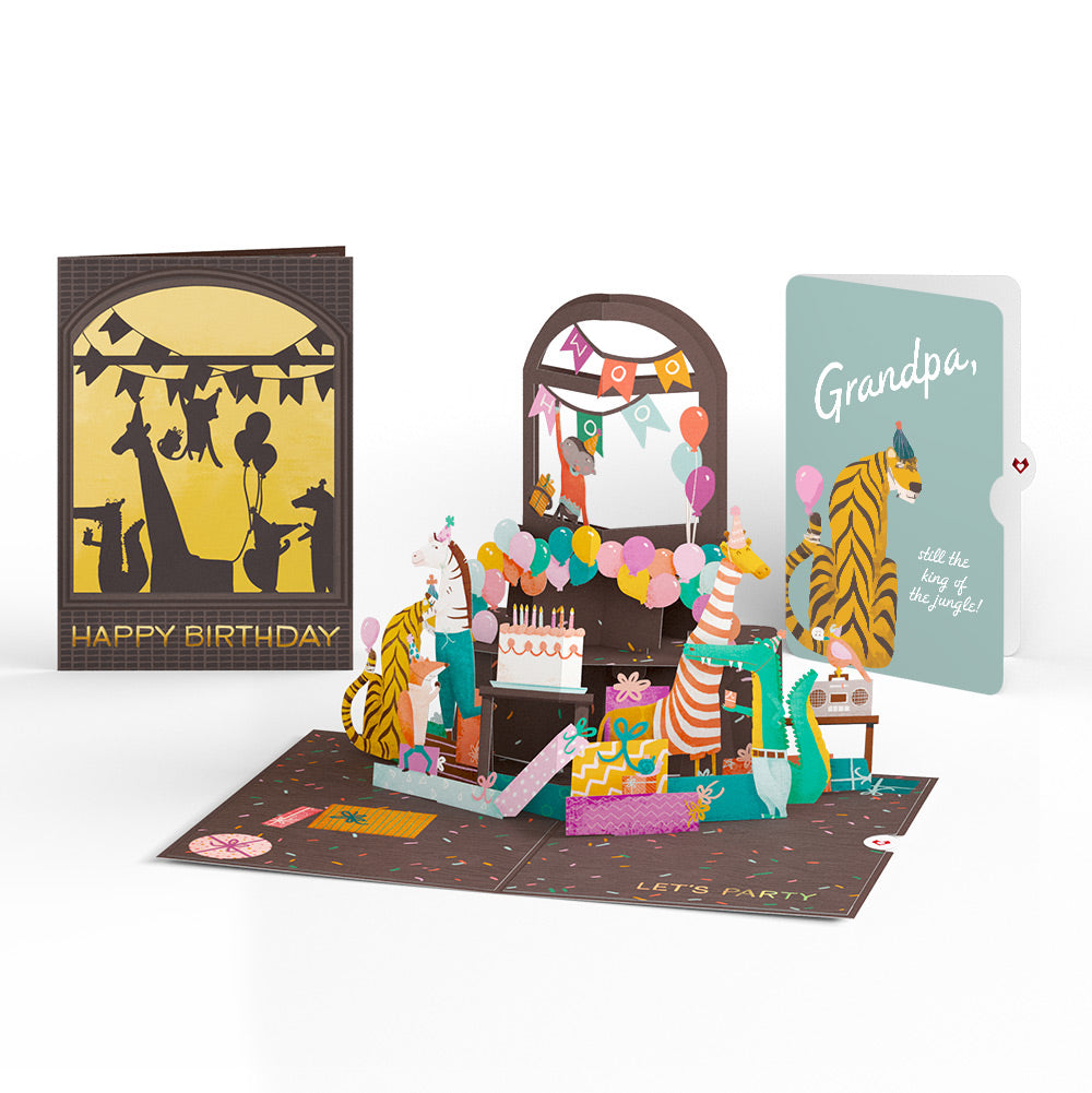 Party Animals Birthday Pop-Up Card and Sentiment Set for Grandpa