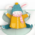 Let It Snow Winter Bunny Pop-Up Card and Sentiment Set for Daughter