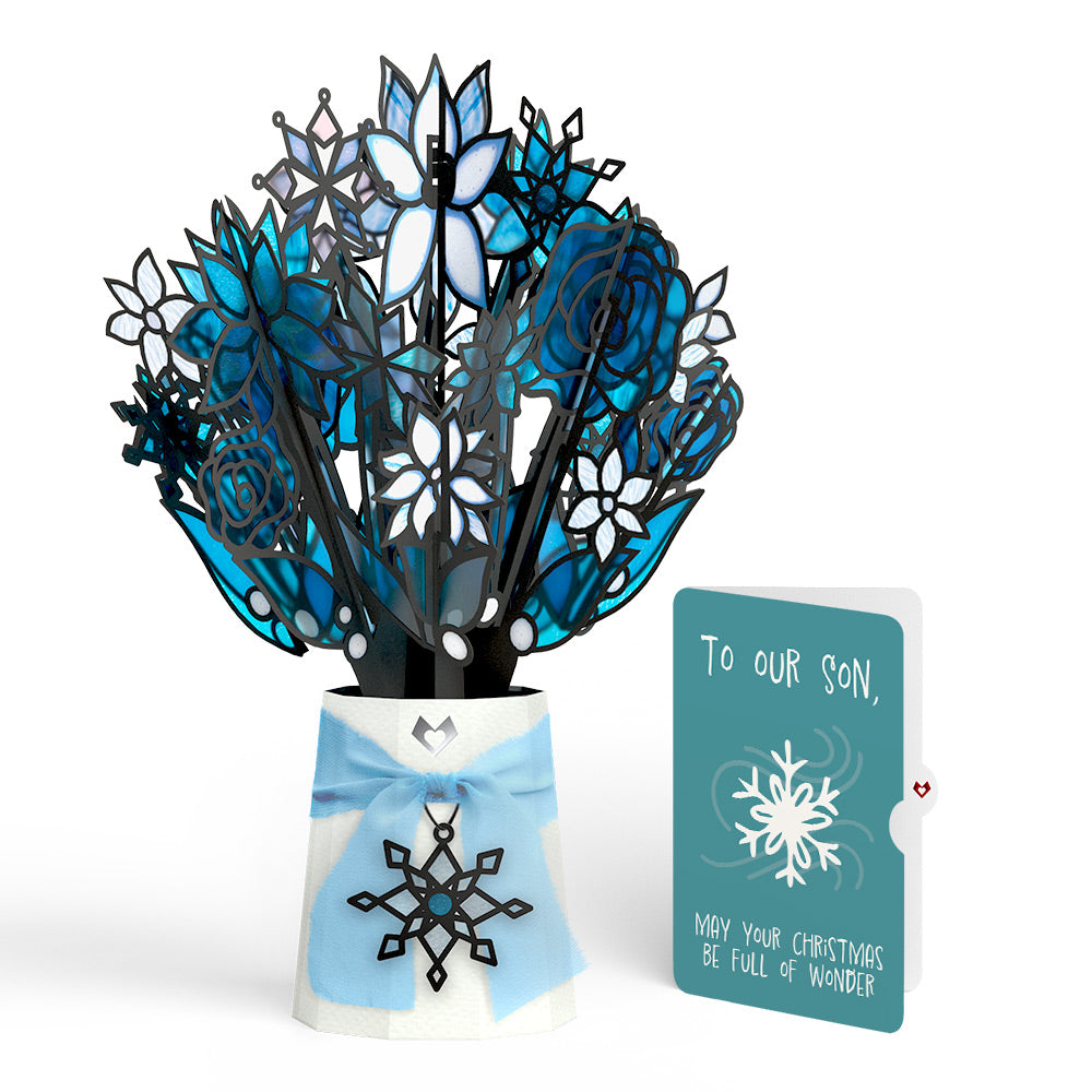 Winter Starlight Suncatcher Bouquet and Snowflake Christmas Sentiment Set for Son