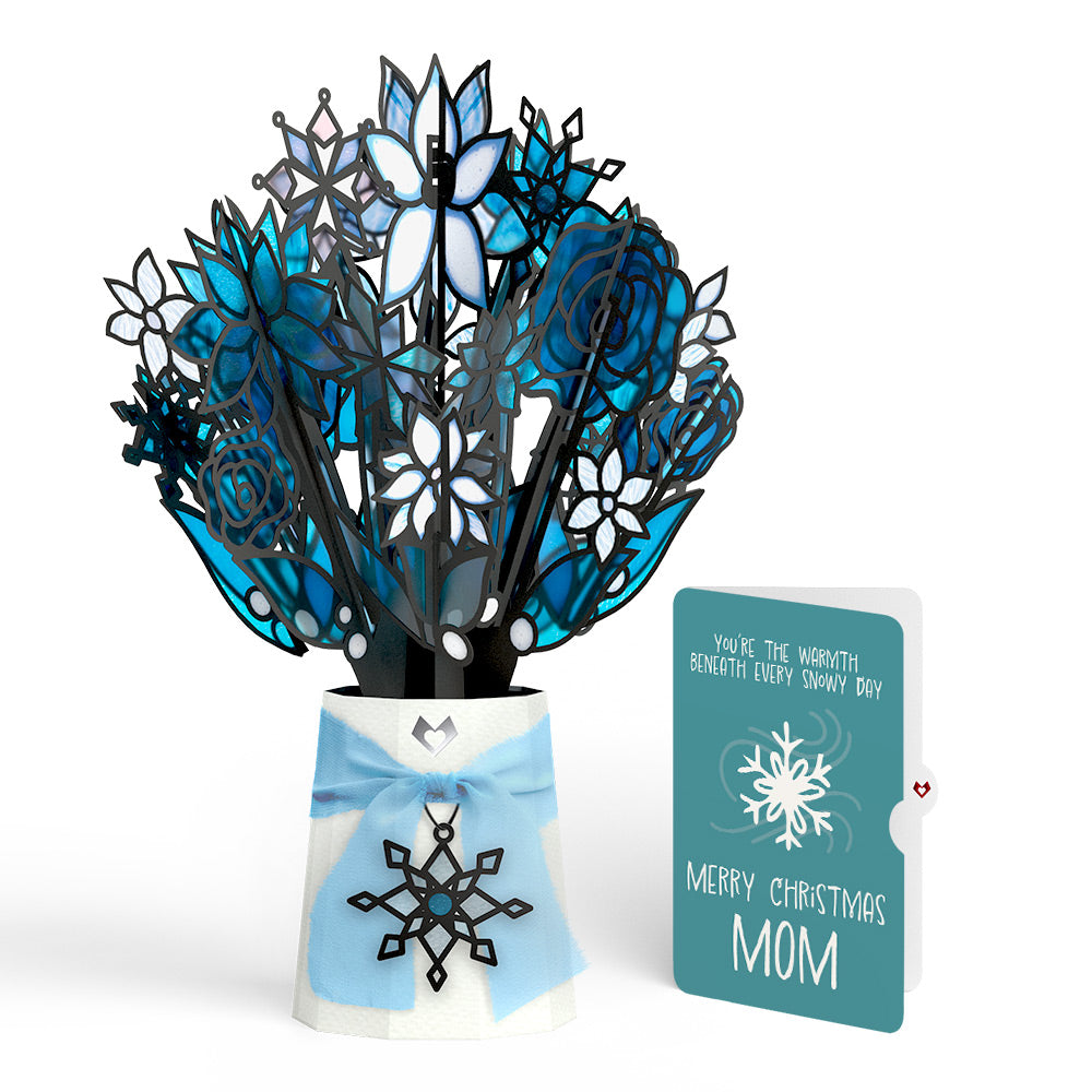 Winter Starlight Suncatcher Bouquet and Snowflake Christmas Sentiment Set for Mom