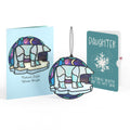 Nature's Light Polar Bear Winter Suncatcher Card and Sentiment Set for Daughter
