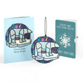 Nature's Light Polar Bear Christmas Suncatcher Card and Sentiment Set for Teacher