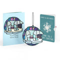 Nature's Light Polar Bear Christmas Suncatcher Card and Snowflake Kindness Sentiment Set