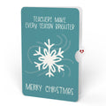 Winter Chickadee HeartFelt Charm Card™ and Snowflake Christmas Sentiment Set for Teacher