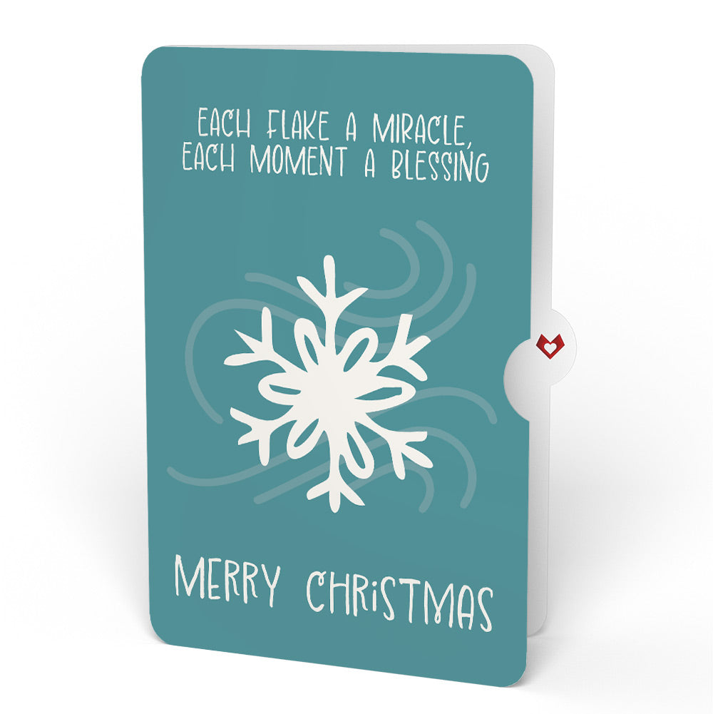 Winter Chickadee HeartFelt Charm Card™ and Snowflake Christmas Sentiment Set