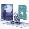 Snowy Owl Christmas Pop-Up Card and Snowflake Sentiment Set
