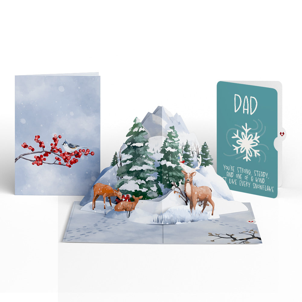 Snowfall's Hush Winter Pop-Up Card and Sentiment Set for Dad