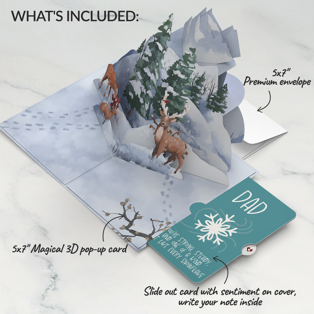 Snowfall's Hush Winter Pop-Up Card and Sentiment Set for Dad