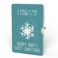 'Warm Winter Wishes' Holiday Penguin Plushpop Card and Sentiment Set for Baby