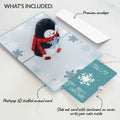 'Warm Winter Wishes' Holiday Penguin Plushpop Card and Sentiment Set for Baby