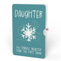 'Warm Winter Wishes' Holiday Penguin Plushpop Card and Sentiment Set for Daughter