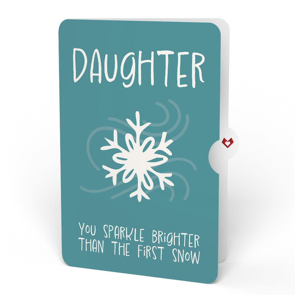 'Warm Winter Wishes' Holiday Penguin Plushpop Card and Sentiment Set for Daughter