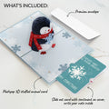 'Warm Winter Wishes' Holiday Penguin Plushpop Card and Sentiment Set for Teacher