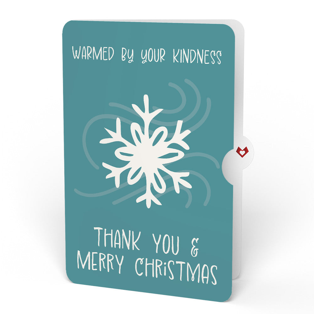 'Warm Winter Wishes' Holiday Penguin Plushpop Card and Snowflake Kindness Sentiment Set