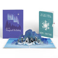 Winter Borealis Scene Pop-Up Card and Snowflake Christmas Sentiment Set