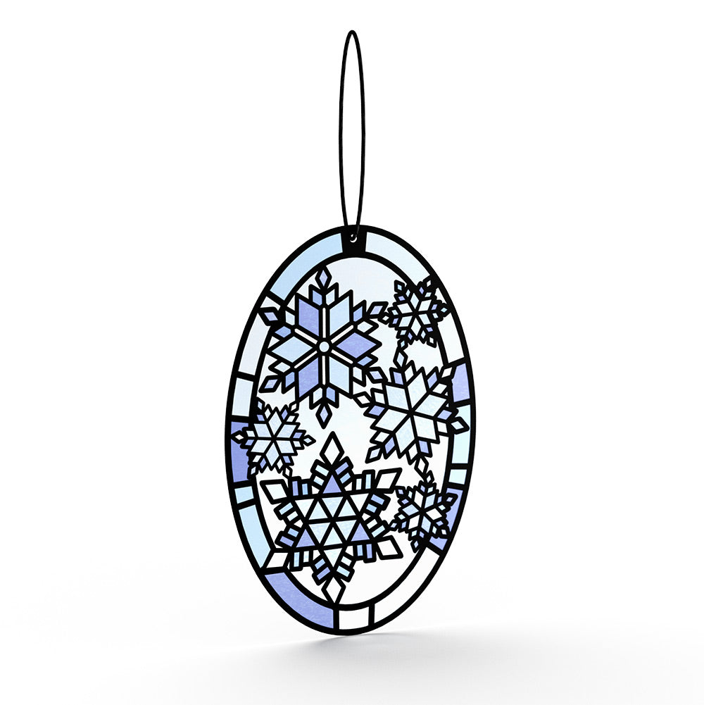 Let It Snow Snowflakes Christmas Suncatcher Card and Sentiment Set for Mom