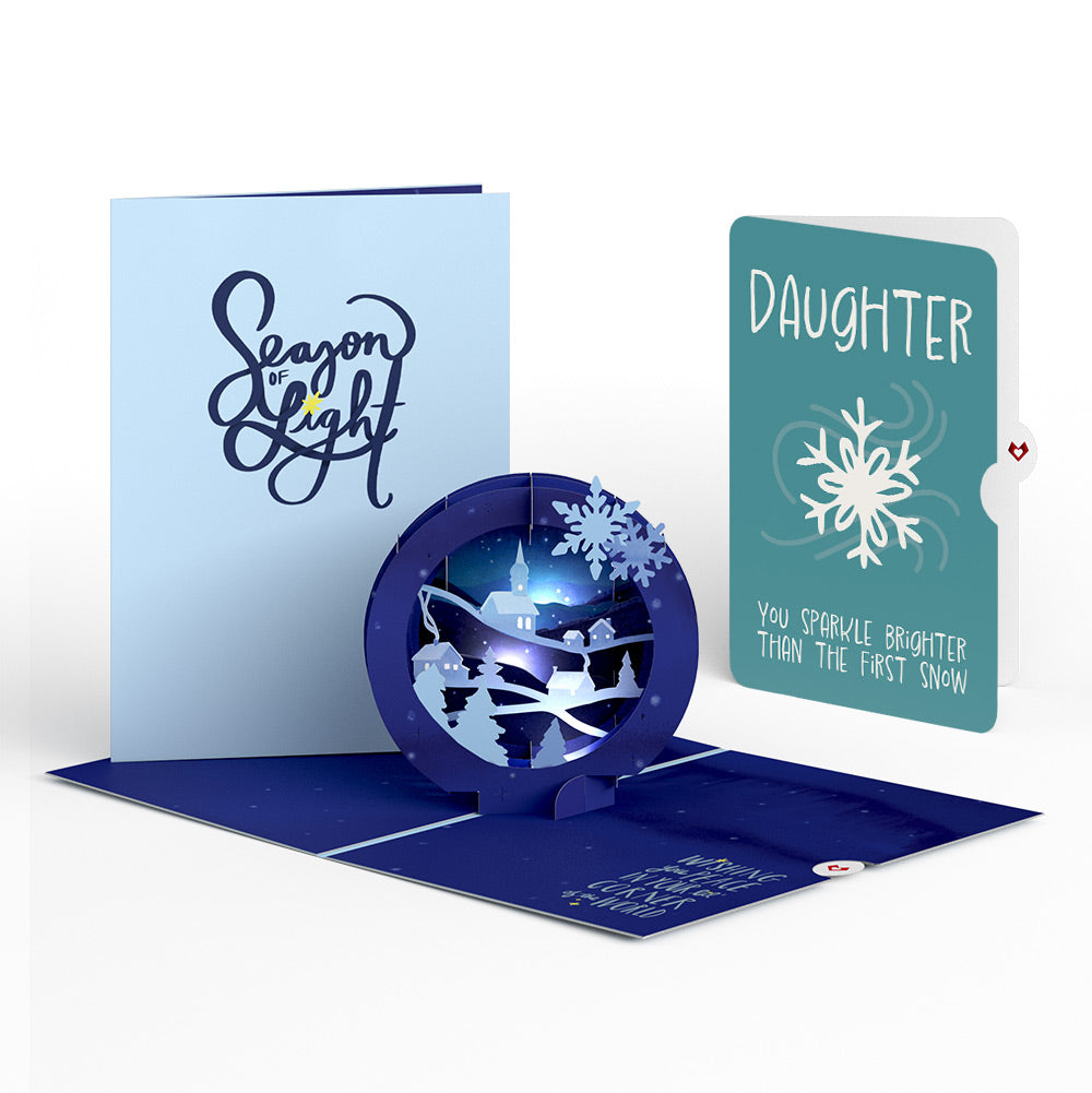 Season of Light Winter Village Light-Up Pop-Up Card and Sentiment Set for Daughter
