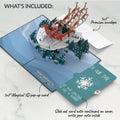 Night Sky Santa Sleigh Christmas Pop-Up Card and Sentiment Set for Son