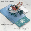 Night Sky Santa Sleigh Christmas Pop-Up Card and Snowflake Kindness Sentiment Set