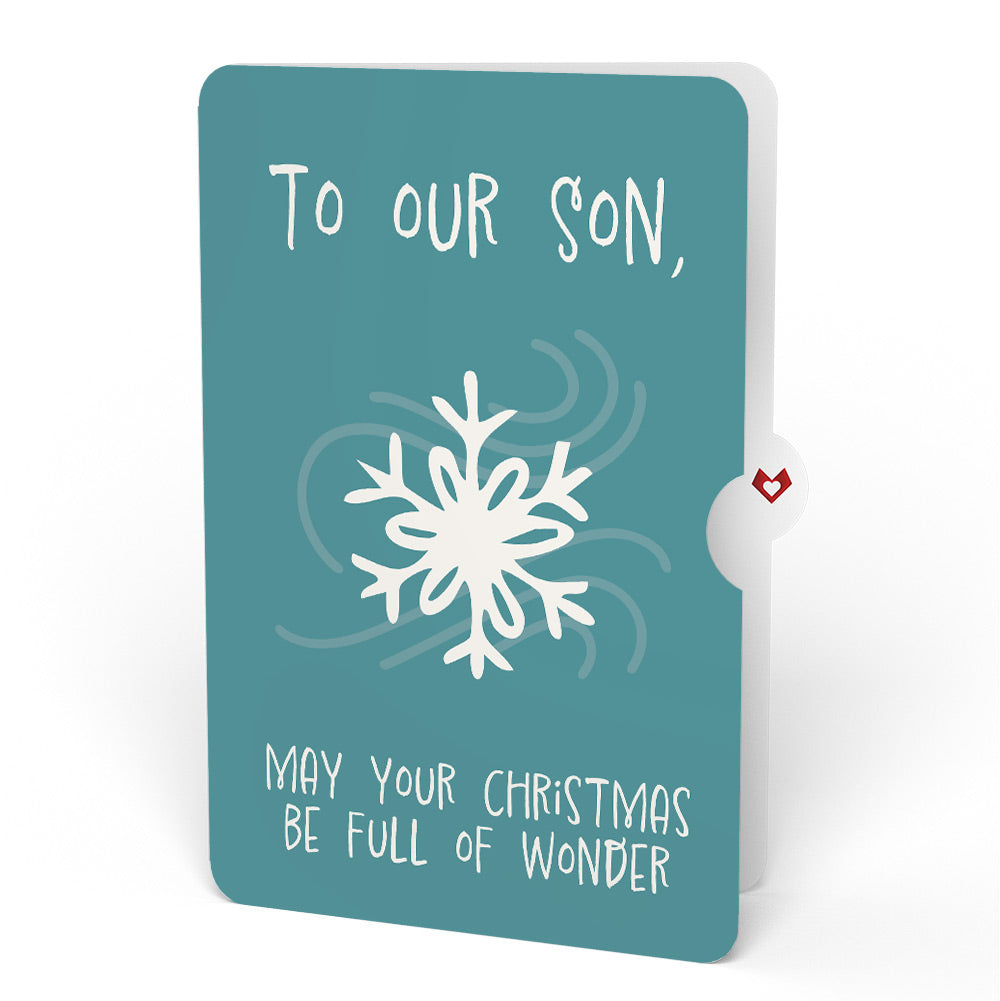 Winter Chickadees Pop-Up Card and Snowflake Christmas Sentiment Set for Son