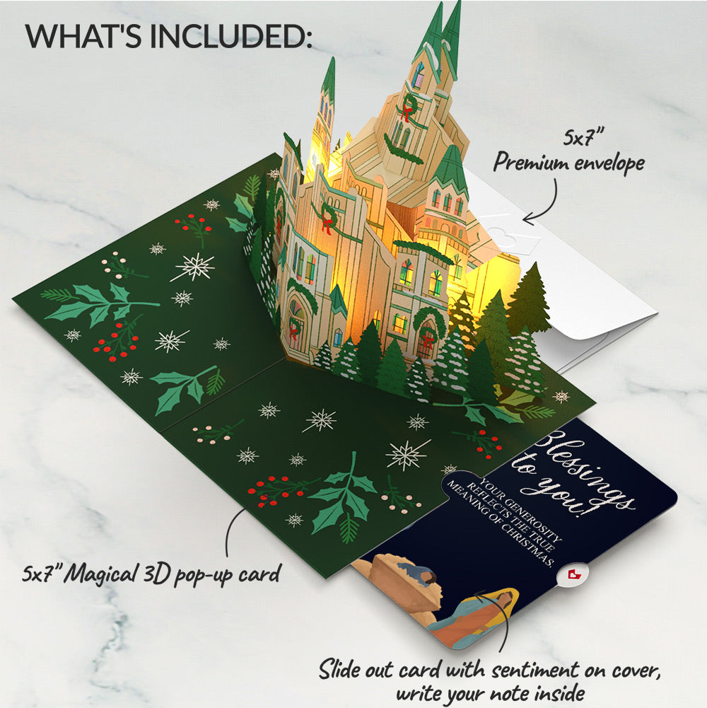 Let Heaven & Nature Sing Christmas Music and Lights Pop-Up Card and Nativity Blessings Sentiment Set