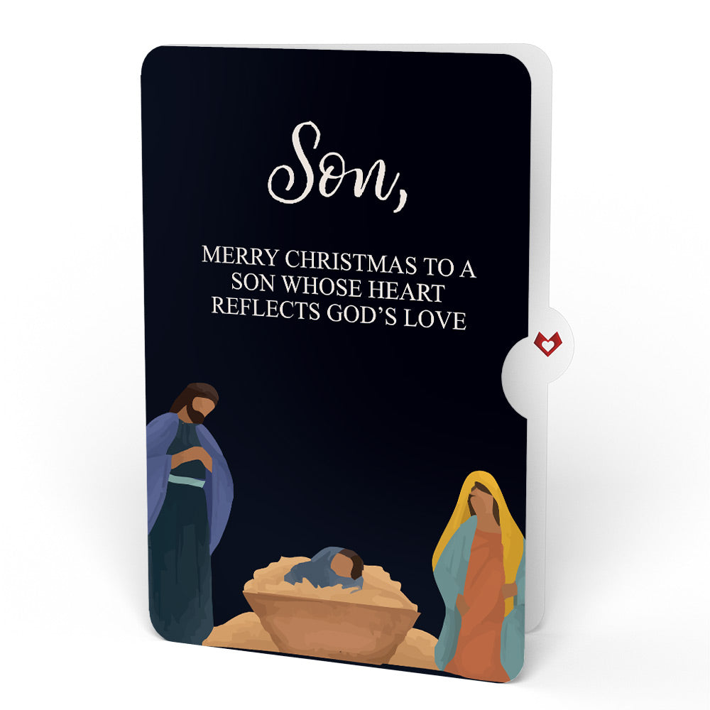 Nativity Christmas Giant Pop-Up Gift and Sentiment Set for Son