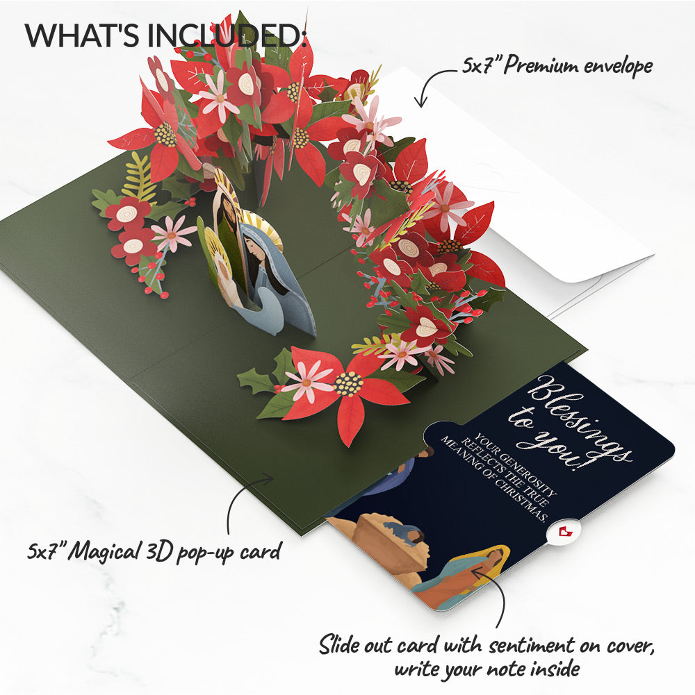 A Child Is Born Christmas Pop-Up Card and Blessings Sentiment Set