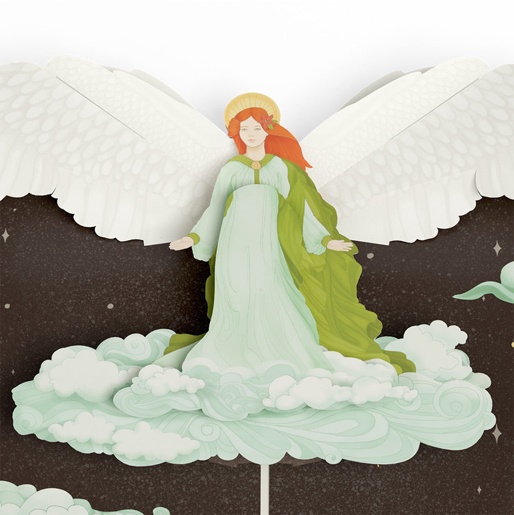 Joy to the World Christmas Angel Pop-Up Card and Sentiment Set for Daughter