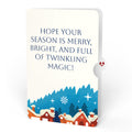 Night Sky Santa Sleigh Christmas Pop-Up Card and Snow Village Twinkling Magic Sentiment Set
