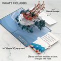Night Sky Santa Sleigh Christmas Pop-Up Card and Snow Village Sentiment Set for Son