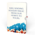 Night Sky Santa Sleigh Christmas Pop-Up Card and Snow Village Sentiment Set for Dad