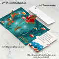 Magic of Christmas Santa's Sleigh Light-Up Pop-Up Card and Snow Village Sentiment Set for Baby