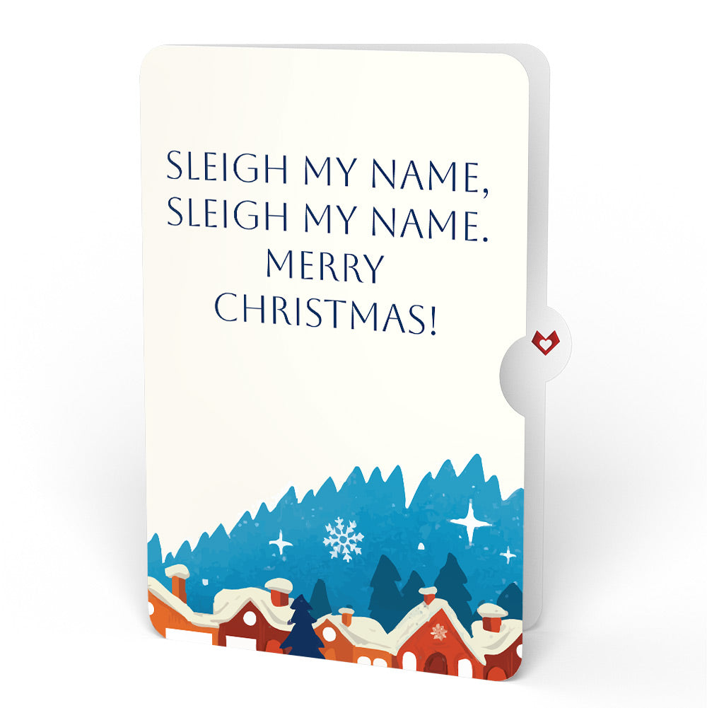 Magic of Christmas Santa's Sleigh Light-Up Pop-Up Card and Snow Village Sentiment Set