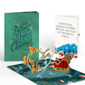 Magic of Christmas Santa's Sleigh Light-Up Pop-Up Card and Snow Village Twinkling Magic Sentiment Set
