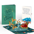 Magic of Christmas Santa's Sleigh Light-Up Pop-Up Card and Snow Village Sentiment Set for Son