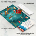 Magic of Christmas Santa's Sleigh Light-Up Pop-Up Card and Snow Village Sentiment Set for Daughter