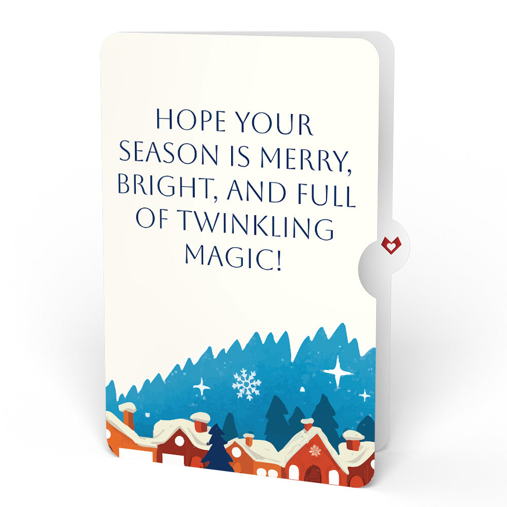 Season of Light Winter Village Light-Up Pop-Up Card and Twinkling Magic Christmas Sentiment Set