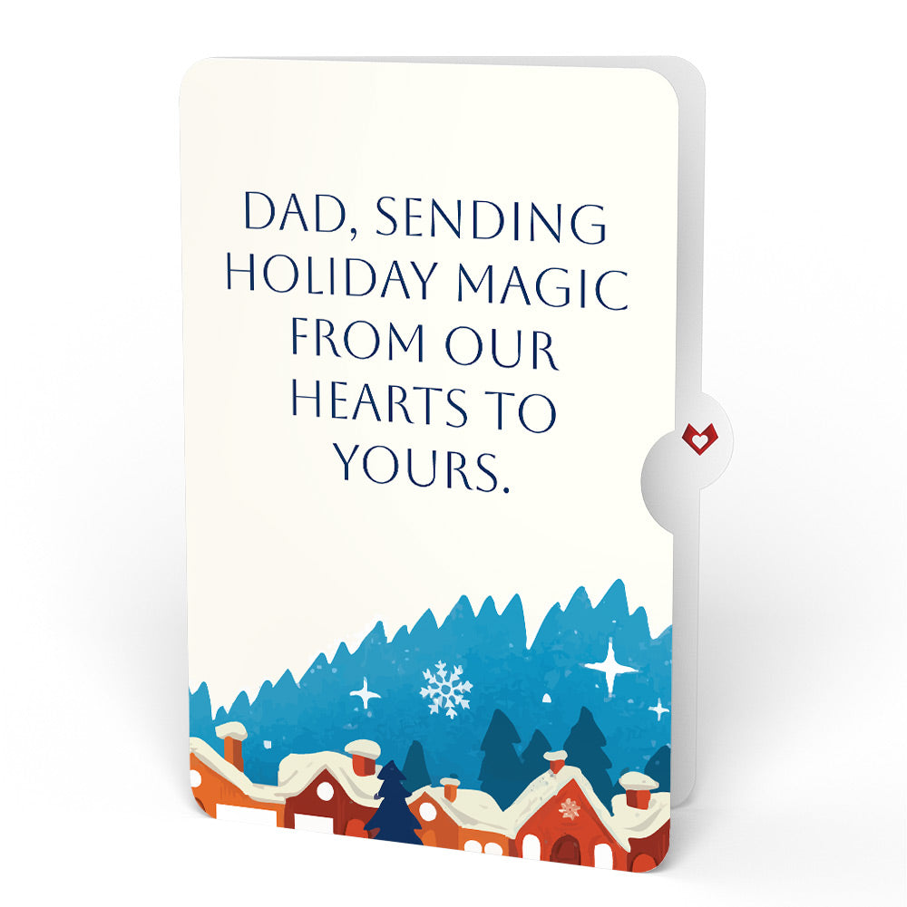 Season of Light Winter Village Light-Up Pop-Up Card and Christmas Sentiment Set for Dad